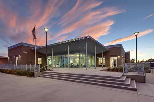 This photo show the updated student support center at Granite Hills High School.