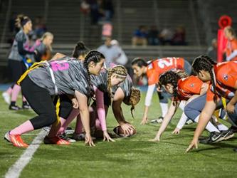 Powder Puff players  during a game