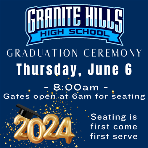 Graduation Ceremony Thursday, June 6